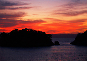 <p>夕日百選にも選ばれた夕焼け</p>
